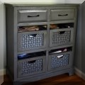 F26. Shelving with cubbies. 35"h x 30"w x 14.5"d 